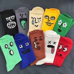MELLODAY Fun Graphic Socks Set - Multicolor